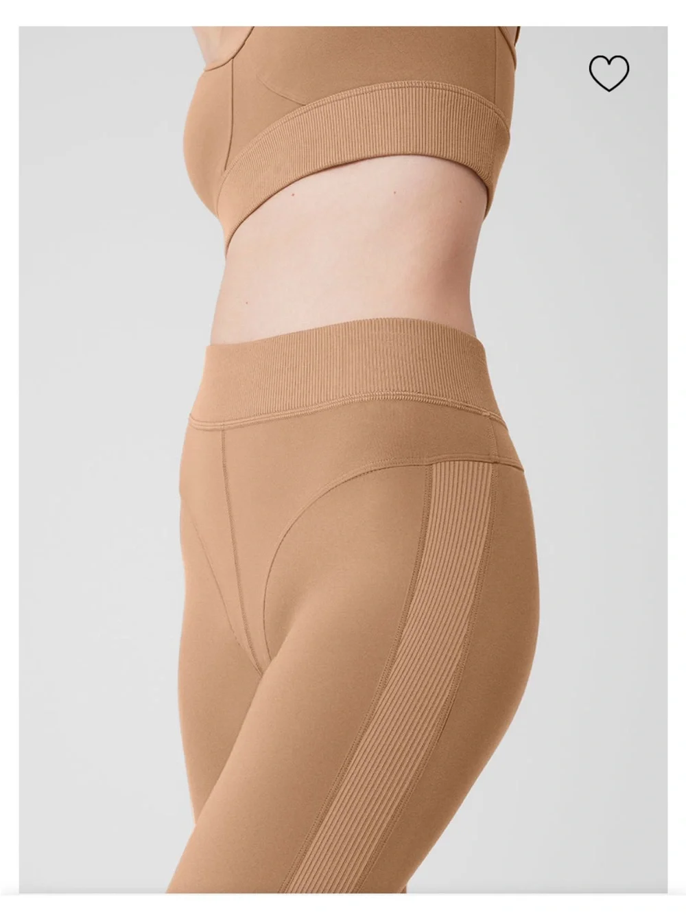 ALO Alosoft Head Start legging toasted almond NWT S (Fit056)